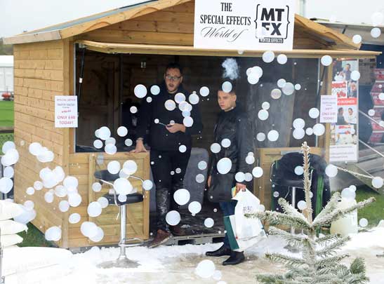 Smoke Bubble Machine in action
